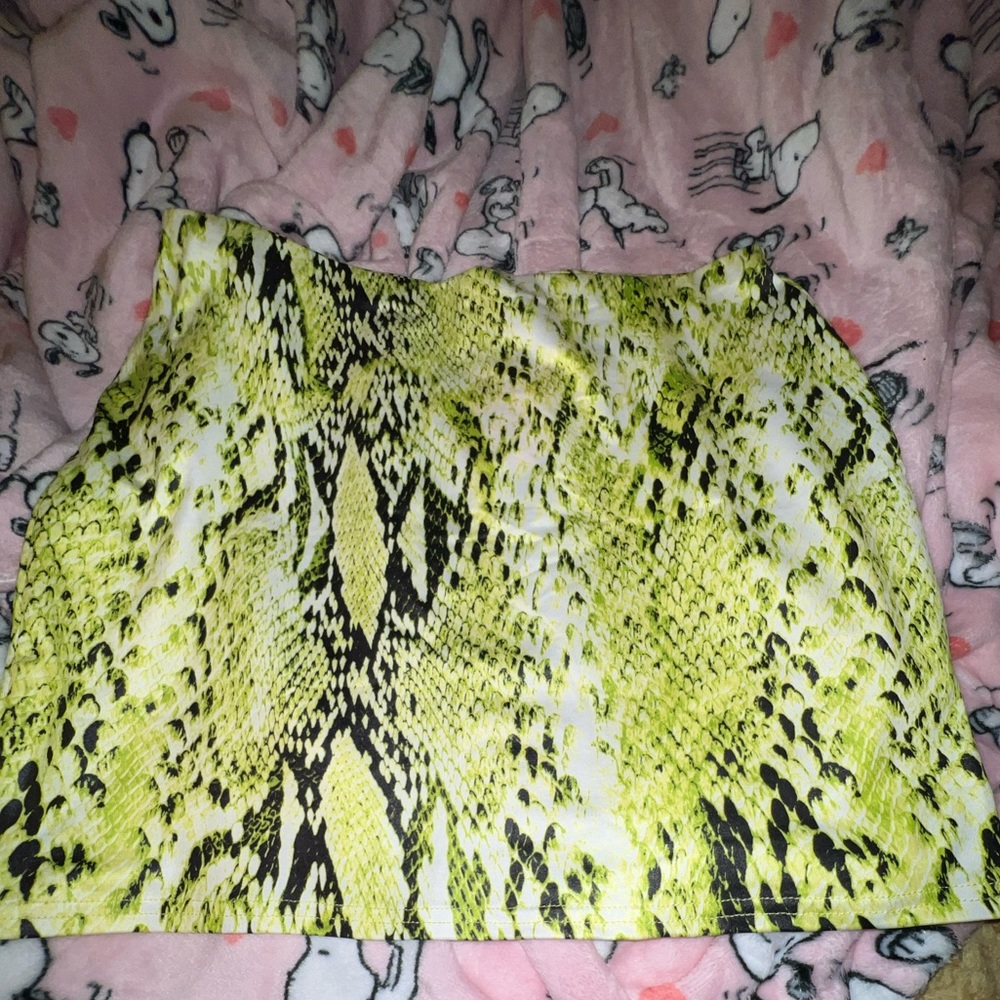 Snake print skirt